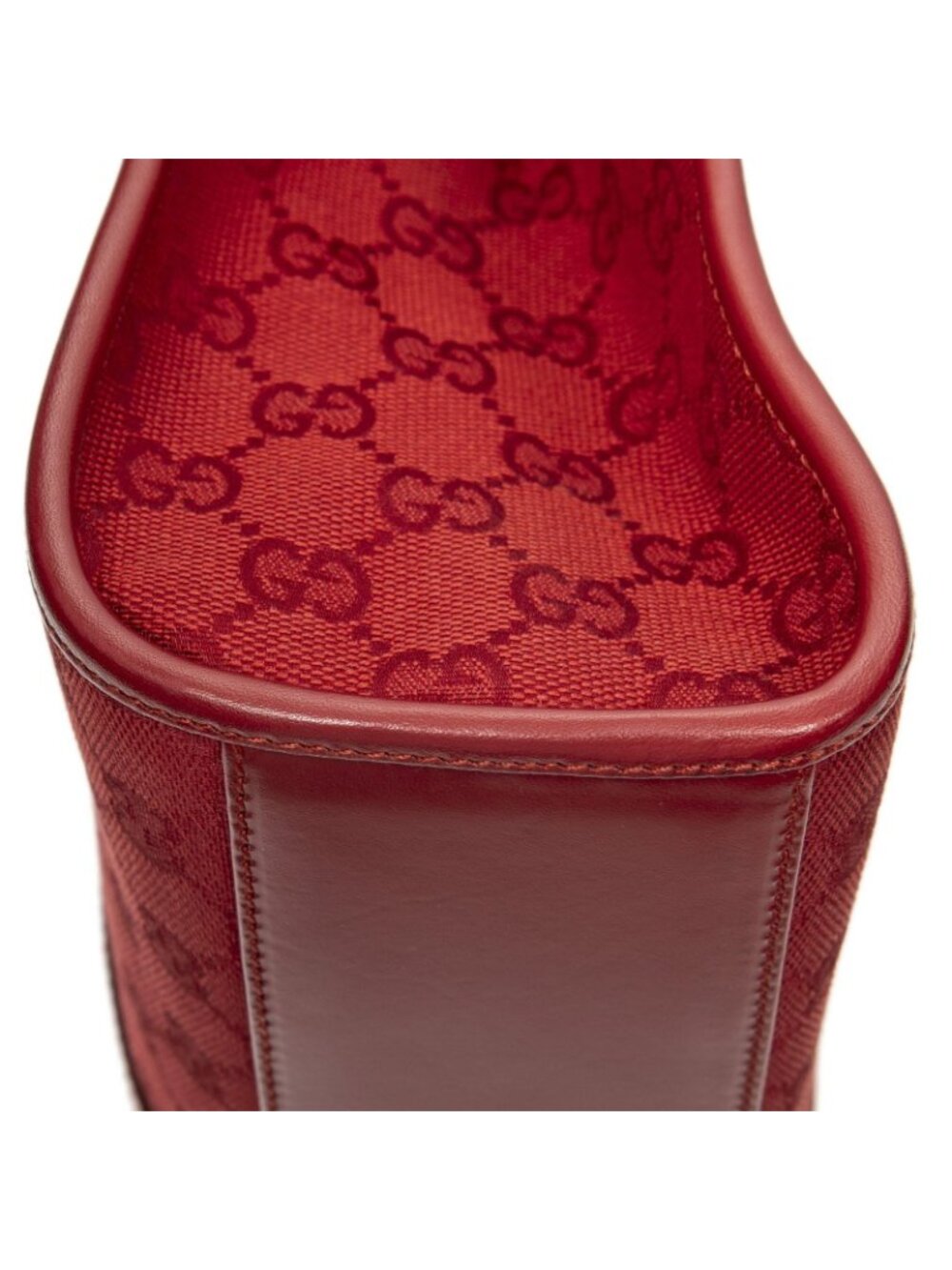 Gucci Square Jackie Tote Red GG Canvas - Picture 7 of 15